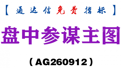 [AG260912]盘中参谋主图-通达信指标源码分享