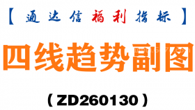 [ZD260130]四线趋势副图－通达信指标源码分享