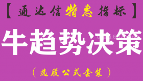 【通达信指标】牛趋势决策-主图指标公式（手机+电脑）