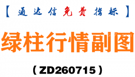 [ZD260715]绿柱行情副图－通达信指标源码分享