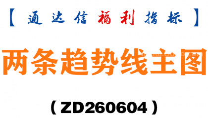 [ZD260604]两条趋势线主图－通达信指标源码分享
