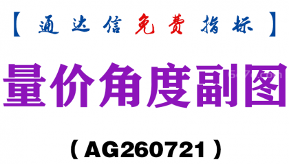 [AG260721]量价角度副图－通达信指标源码分享