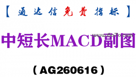 [AG260616]中短长MACD副图－通达信指标源码分享