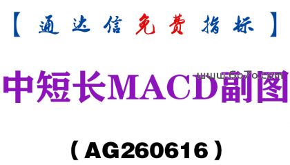 [AG260616]中短长MACD副图－通达信指标源码分享