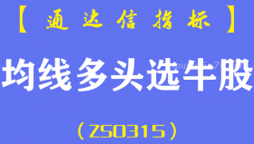[ZS0315]均线多头选牛股-通达信副图指标公式-均线粘合发散选强势股成交量