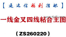 [ZS260220]一线金叉四线粘合主图－通达信指标源码分享