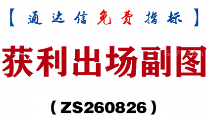 [ZS260826]获利出场副图-通达信指标源码分享