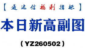 [YZ260502]本日新高副图－通达信指标源码分享