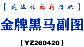[YZ260420]金牌黑马副图－通达信指标源码分享
