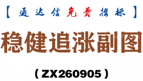 [ZX260905]稳健追涨副图－通达信指标源码分享