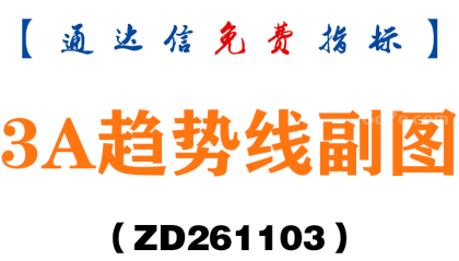 [ZD261103]3A趋势线副图-通达信指标源码分享