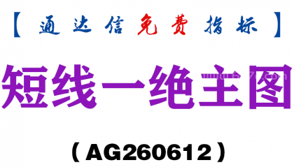 [AG260612]短线一绝主图－通达信指标源码分享