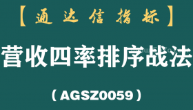 [AGSZ0059]营收四率排序，把净资收益率、主营利润率、主营业增长率和净利润增长率编写成一个指标公式用于排序。