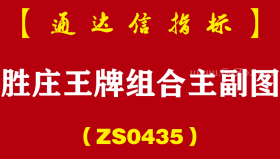 [ZS0435]胜庄王牌组合主副图-通达信指标公式-股市赢家一套有效的致富吃肉策略，共振选股胜率高
