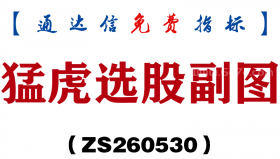 [ZS260530]猛虎选股副图－通达信指标源码分享