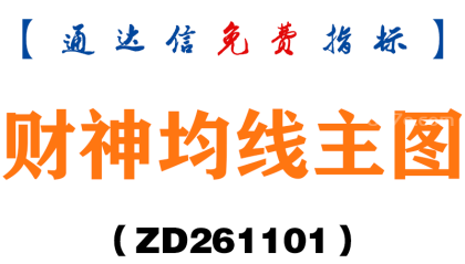 [ZD261101]财神均线主图-通达信指标源码分享