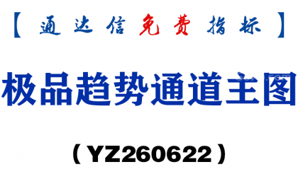 [YZ260622]极品趋势通道主图－通达信指标源码分享