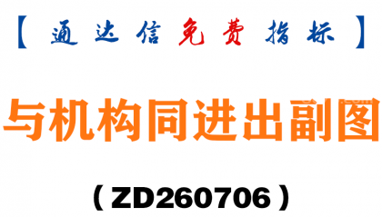 [ZD260706]与机构同进出副图－通达信指标源码分享