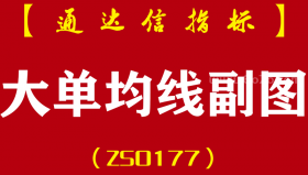 [ZS0177]大单均线-通达信副图指标公式-资金量能型