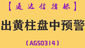 [AGS0314]出黄柱盘中预警副图-通达信指标公式