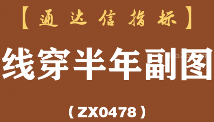 [ZX0478]线穿半年副图-通达信指标公式