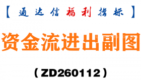 [ZD260112]资金流进出副图－通达信指标源码分享