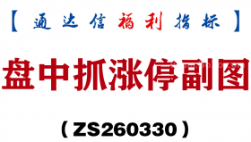 [ZS260330]盘中抓涨停副图－通达信指标源码分享