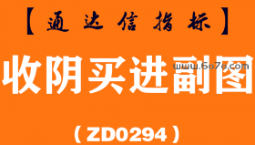 [ZD0294]收阴买进副图-通达信指标公式