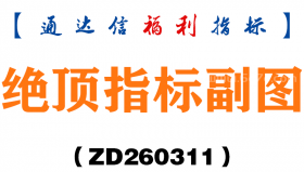 [ZD260311]绝顶指标副图－通达信指标源码分享