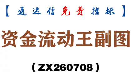[ZX260708]资金流动王副图－通达信指标源码分享