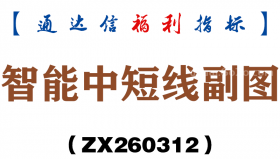 [ZX260312]智能中短线副图－通达信指标源码分享