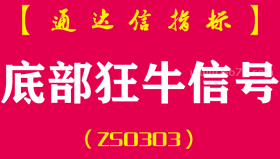 [ZS0303]底部狂牛信号-通达信副图指标公式-阶段底部起步