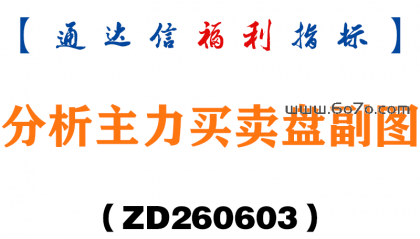 [ZD260603]分析主力买卖盘副图－通达信指标源码分享