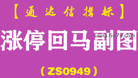 [ZS0949]涨停回马副图-通达信指标公式
