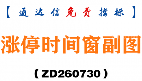 [ZD260730]涨停时间窗副图－通达信指标源码分享