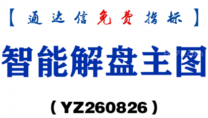 [YZ260826]智能解盘主图-通达信指标源码分享