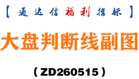 [ZD260515]大盘判断线副图－通达信指标源码分享