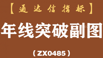 [ZX0485]年线突破副图-通达信指标公式