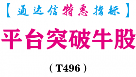 【通达信指标】平台突破牛股-主图指标公式（含手机版）（T496）