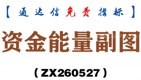 [ZX260527]资金能量副图－通达信指标源码分享