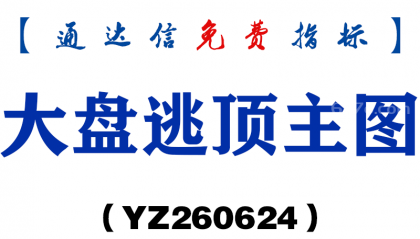 [YZ260624]大盘逃顶主图－通达信指标源码分享