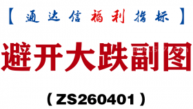 [ZS260401]避开大跌副图－通达信指标源码分享