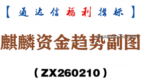 [ZX260210]麒麟资金趋势副图－通达信指标源码分享