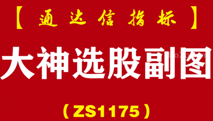 [ZS1175]大神选股副图-通达信指标公式