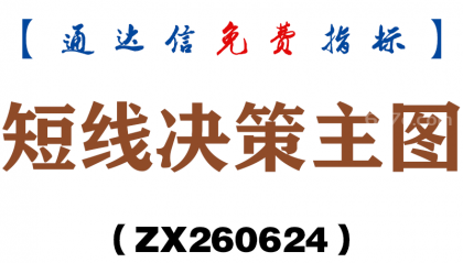[ZX260624]短线决策主图－通达信指标源码分享