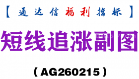 [AG260215]短线追涨副图－通达信指标源码分享