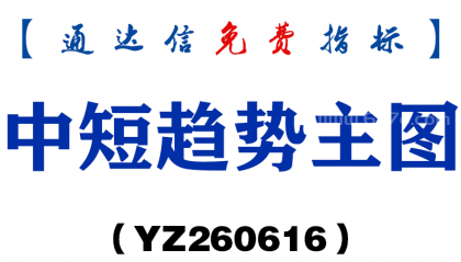 [YZ260616]中短趋势主图－通达信指标源码分享