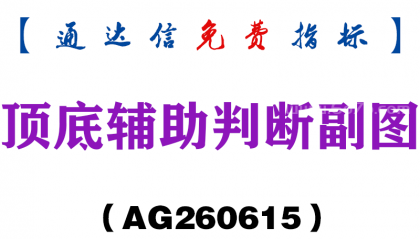 [AG260615]顶底辅助判断副图－通达信指标源码分享