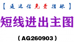 [AG260903]短线进出主图-通达信指标源码分享