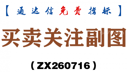 [ZX260716]买卖关注副图－通达信指标源码分享